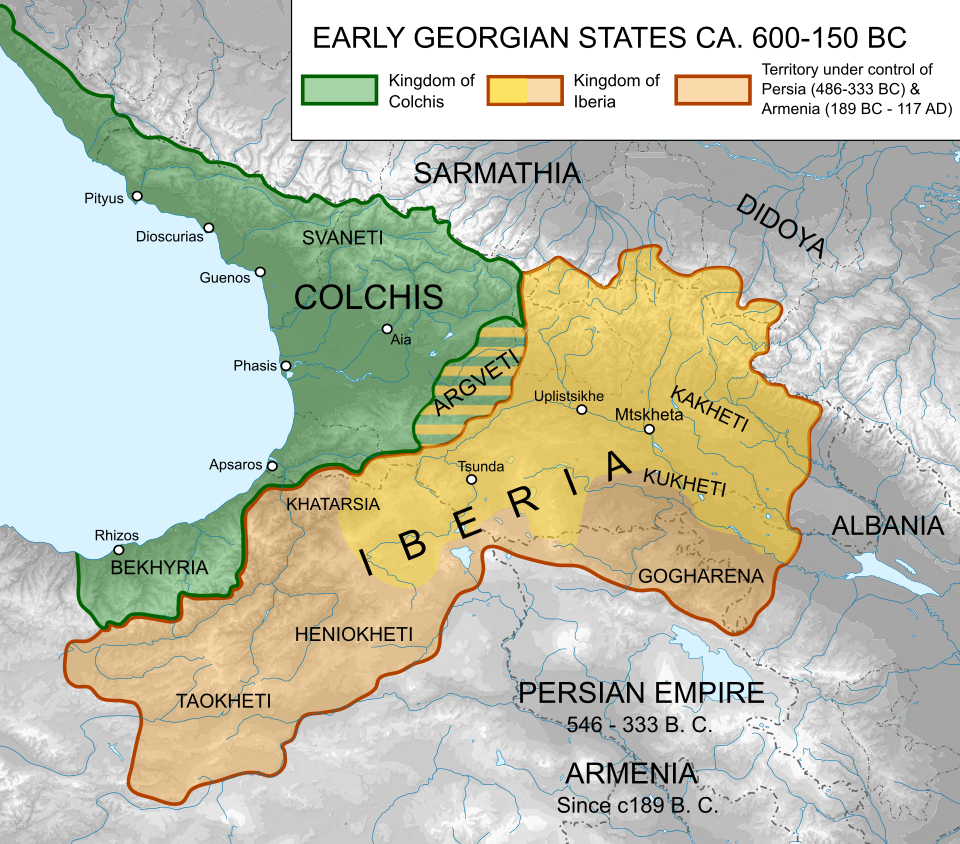 Map of Colchis and Iberia