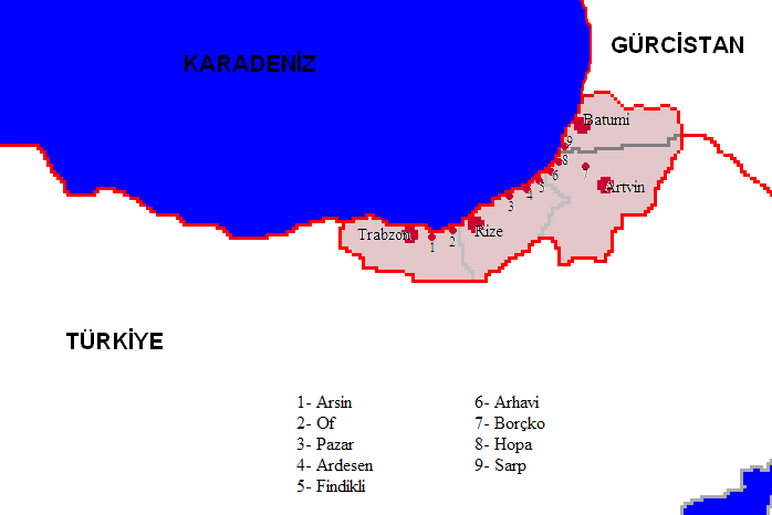 Historical Map of Lazistan
