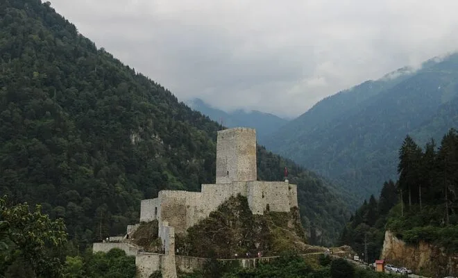 Zilkale Castle in Camlihemsin, Rize, Lazistan