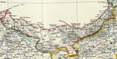 1861 map of the eastern Black Sea and Transcaucasia