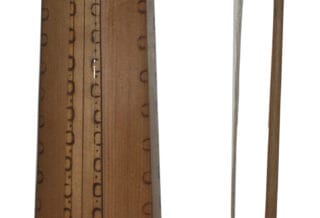 A three-stringed Black Sea kemence lying beside its bow